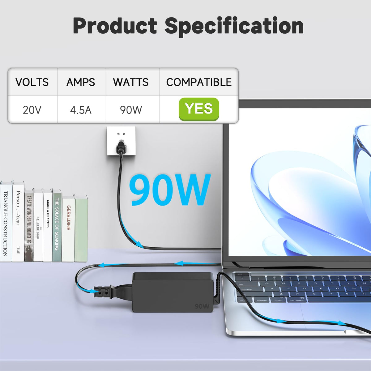 ROLADA USB-C PD port close-up highlighting fast charging capability