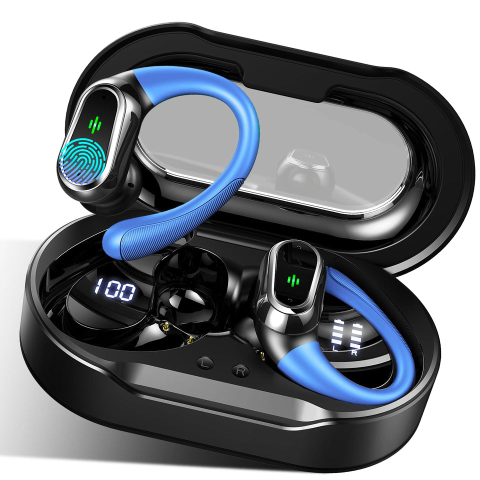 Rolosar front view with charging case showing sleek design and portability