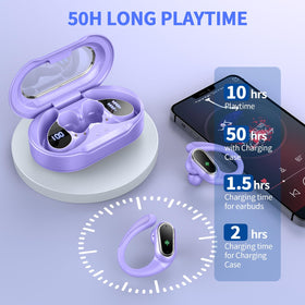 Rolosar earbuds in use while running demonstrating sweatproof stability