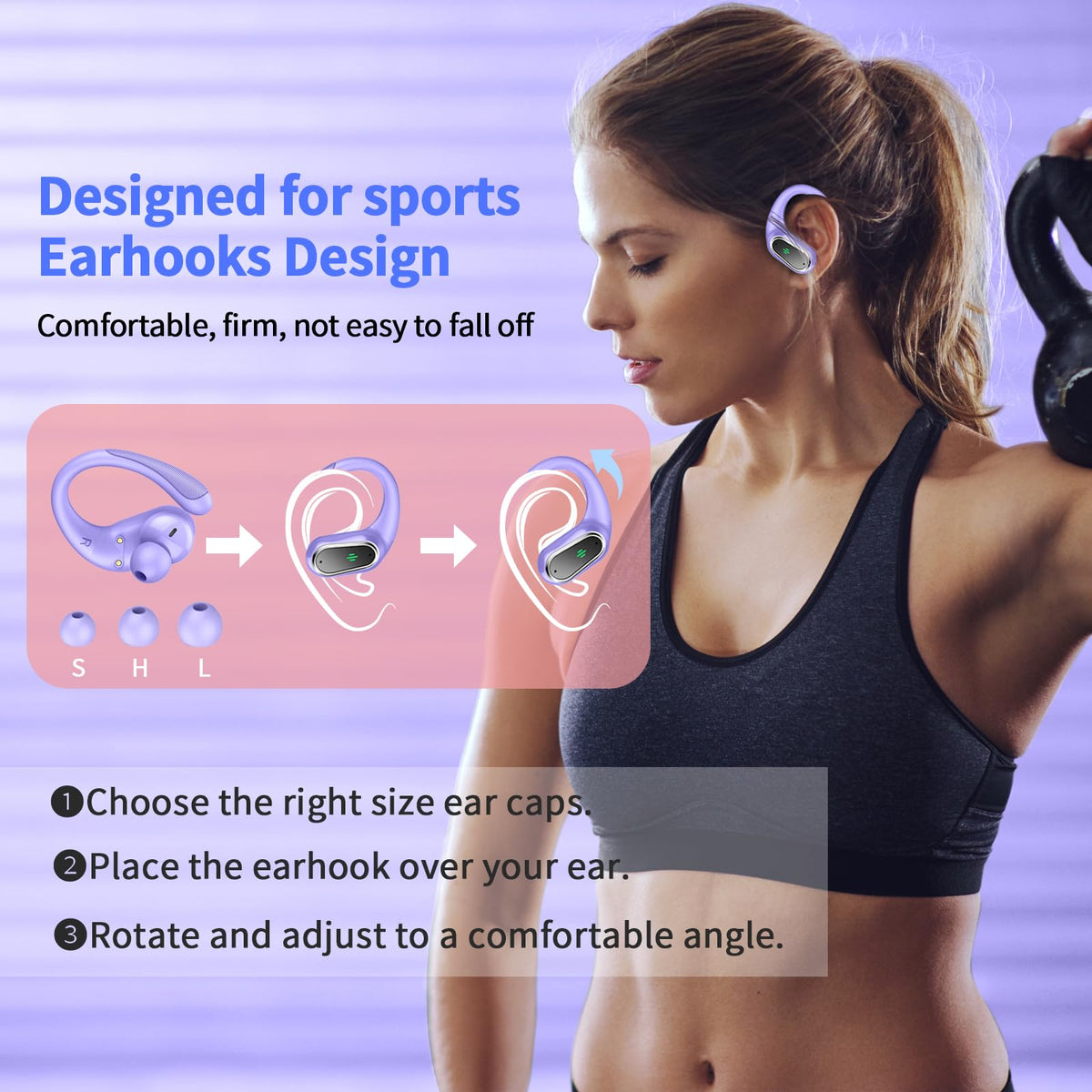 Rolosar IP7 waterproof earbuds resist sweat and rain during workouts