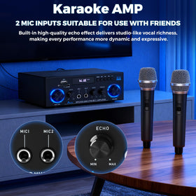 Romicta AK50 hooked to active subwoofer for deeper bass impact