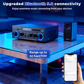 Romicta AK50MAX mic and echo knobs for clear vocal shaping during karaoke