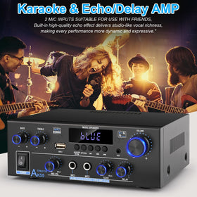 Romicta AK55 Bluetooth pairing indicator on display for stable wireless streaming