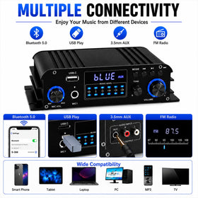 Romicta remote beside amplifier for convenient volume and input control