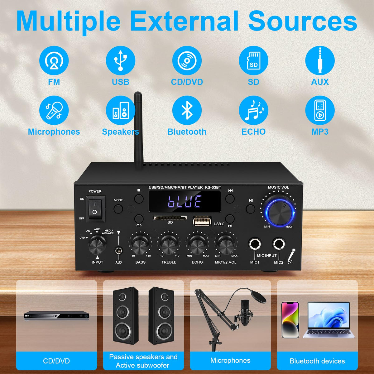 Romicta remote and control knobs close-up, easy adjustments benefit