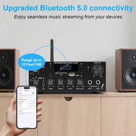 Romicta wireless microphones beside amp showing karaoke readiness benefit