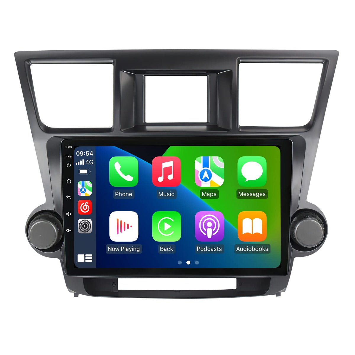 RONGJI 8-core Android radio front view with a responsive touchscreen for Highlander