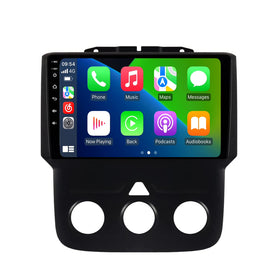 RONGJI Dodge Ram 9-inch QLED touch screen for crisp visuals and quick navigation.