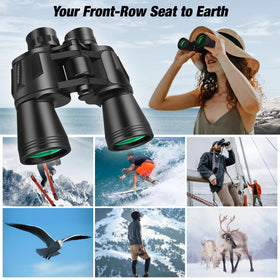 RONHAN binoculars mounted on tripod showing stable high-magnification viewing benefit
