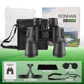 RONHAN binoculars with carrying case and strap illustrating secure transport benefit