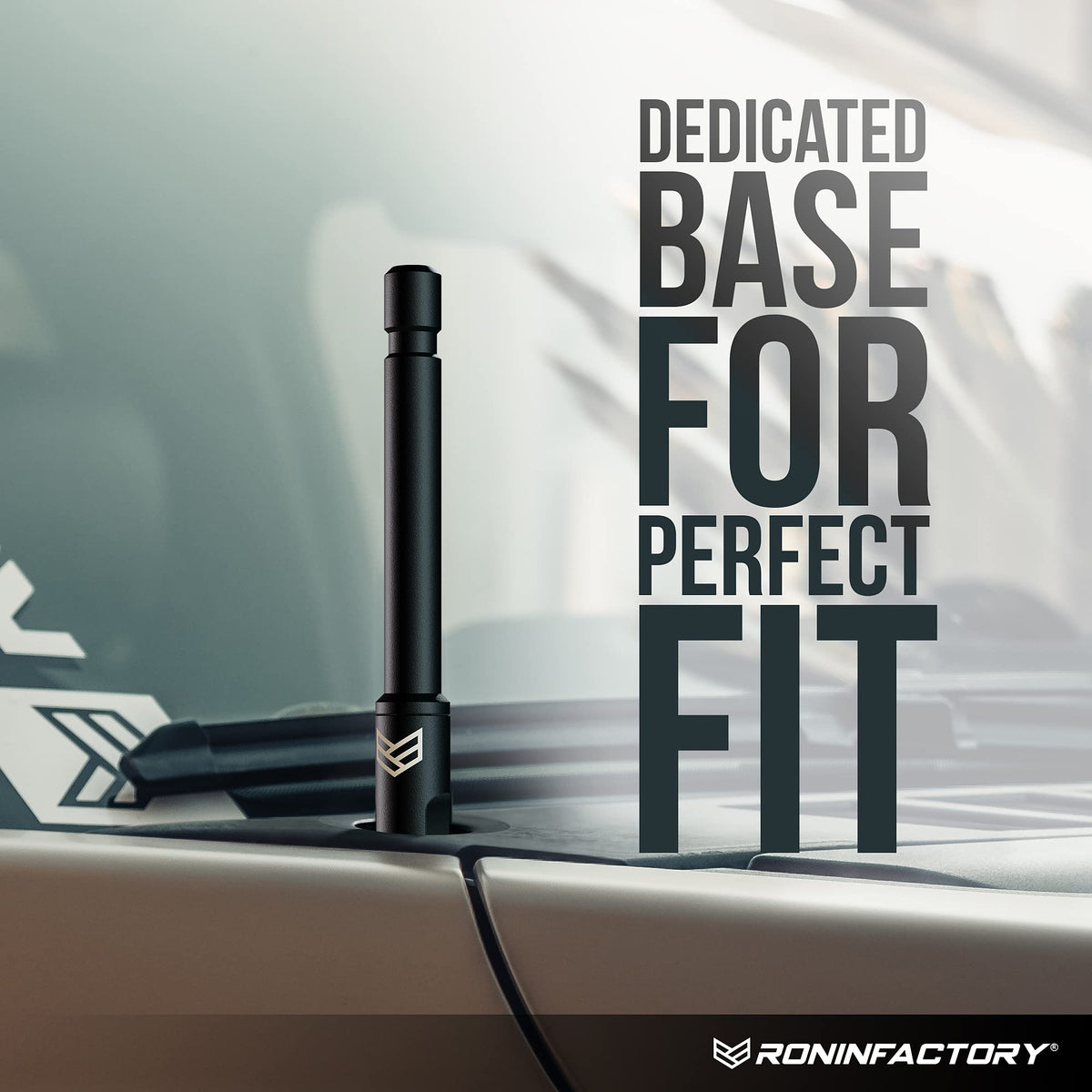 RONIN FACTORY threaded base close-up showing secure fit and anti-theft benefit