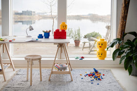 Room Copenhagen LEGO storage head close texture shows durable polypropylene finish