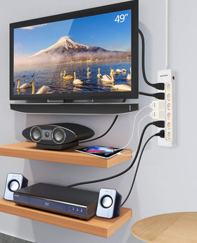 ROOTOMA mountable design helps secure the cord in busy workspaces.