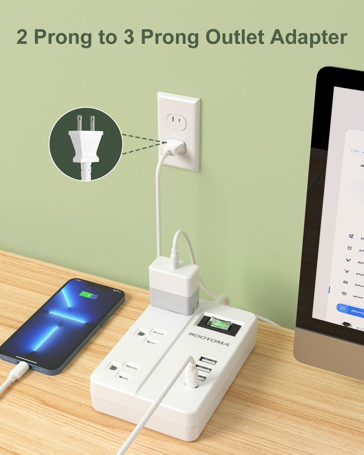 ROOTOMA lightweight, compact design suitable for desks and small spaces