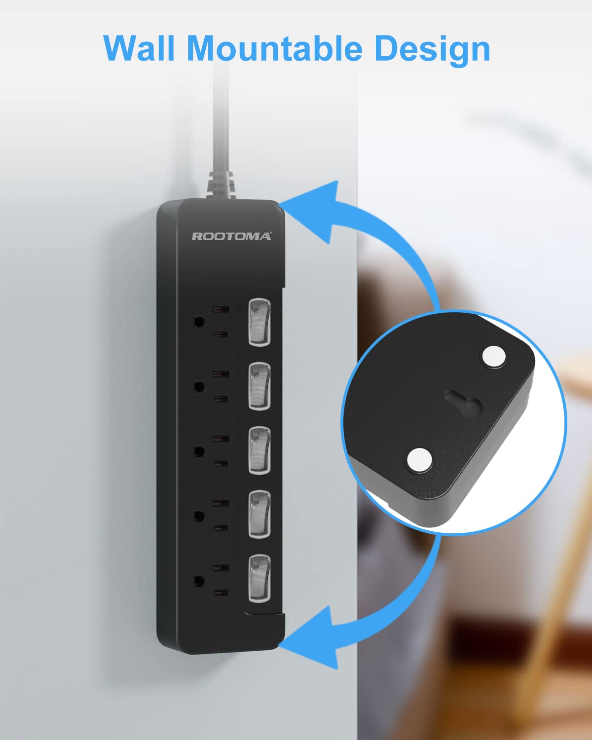 ROOTOMA indicator light shows active outlets at a glance