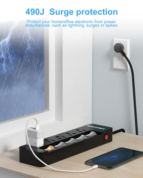 ROOTOMA six-foot heavy-duty cord supports flexible workspace layouts