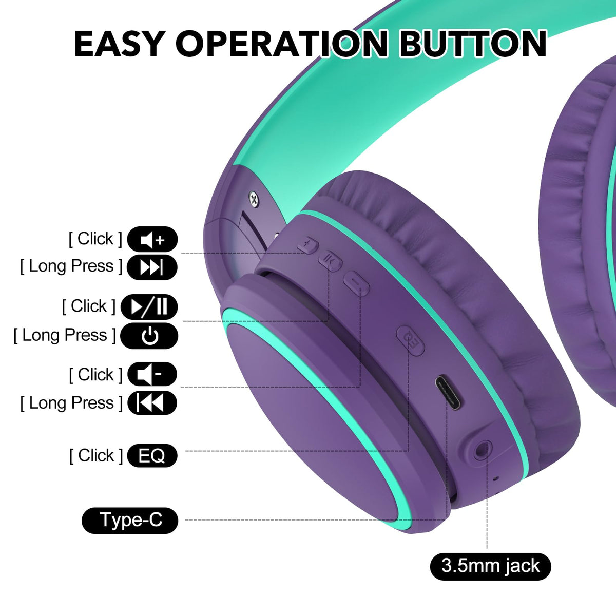 RORSOU B10 deep bass and 40mm driver deliver immersive sound.