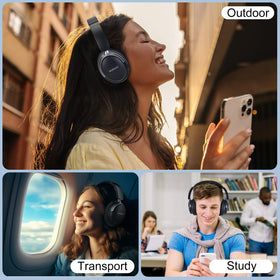 RORSOU B8 50-hour battery life supports long listening sessions.