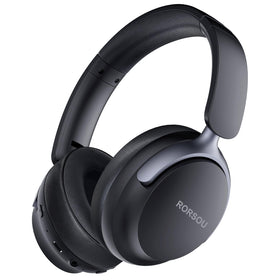 RORSOU B8 over-ear headphones folded for compact travel, easy to carry.