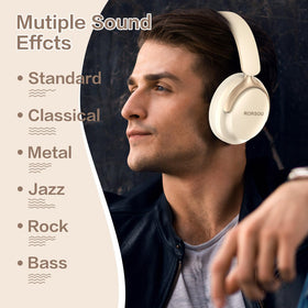 RORSOU B8 soft protein leather earcups for extended listening comfort
