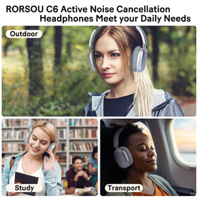 RORSOU C6 next to a smartphone showing size and scale for everyday desk or commute use