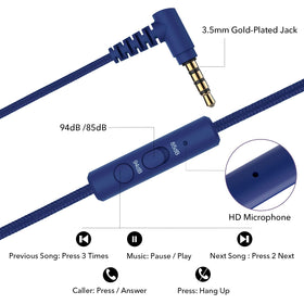 RORSOU K5 braided cord detail showing tangle-free durable cable benefit