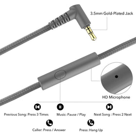 RORSOU R10 1.5 m nylon braided cord resists tangles during use