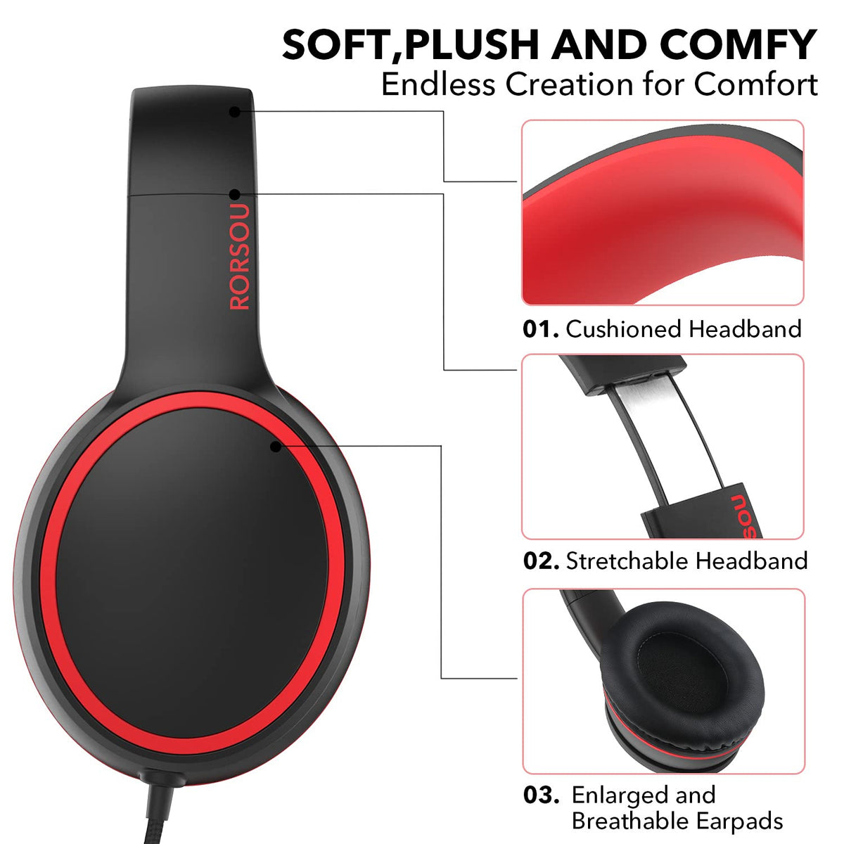 RORSOU R10 compatible with smartphones and tablets for versatile listening.