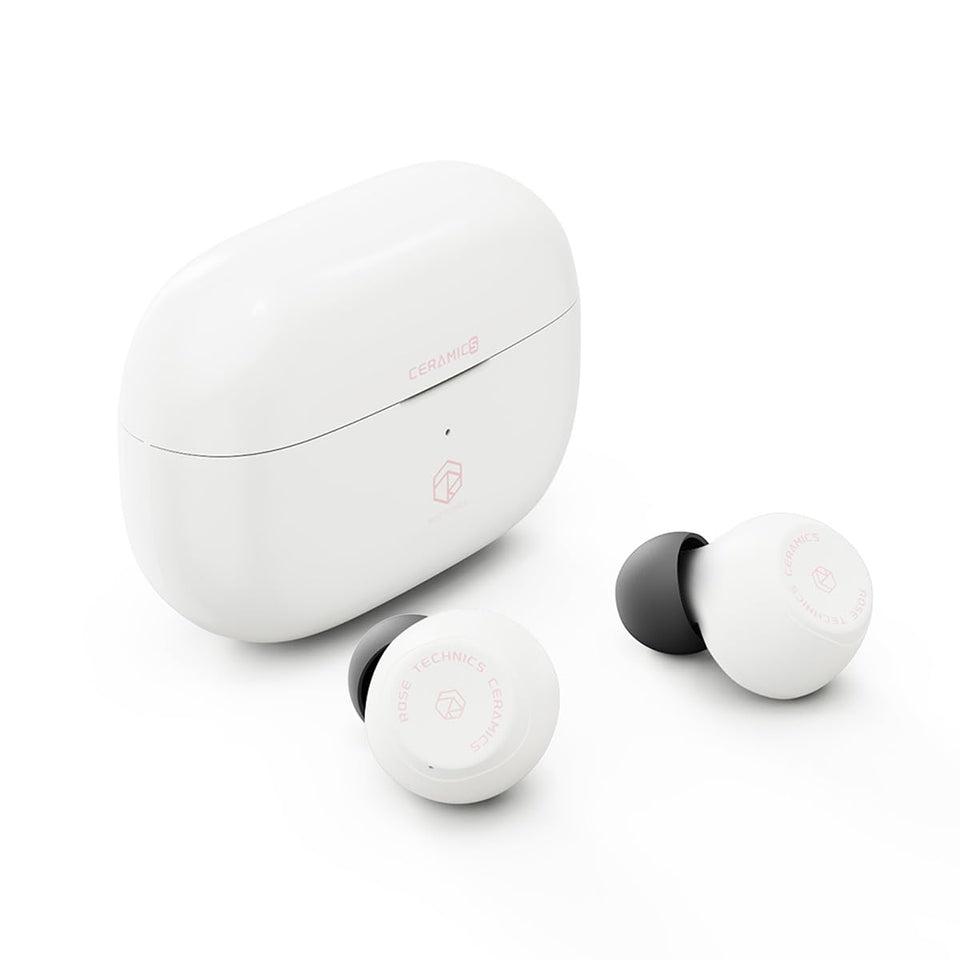 ROSESELSA front packaging showing earbuds and case, highlights portability