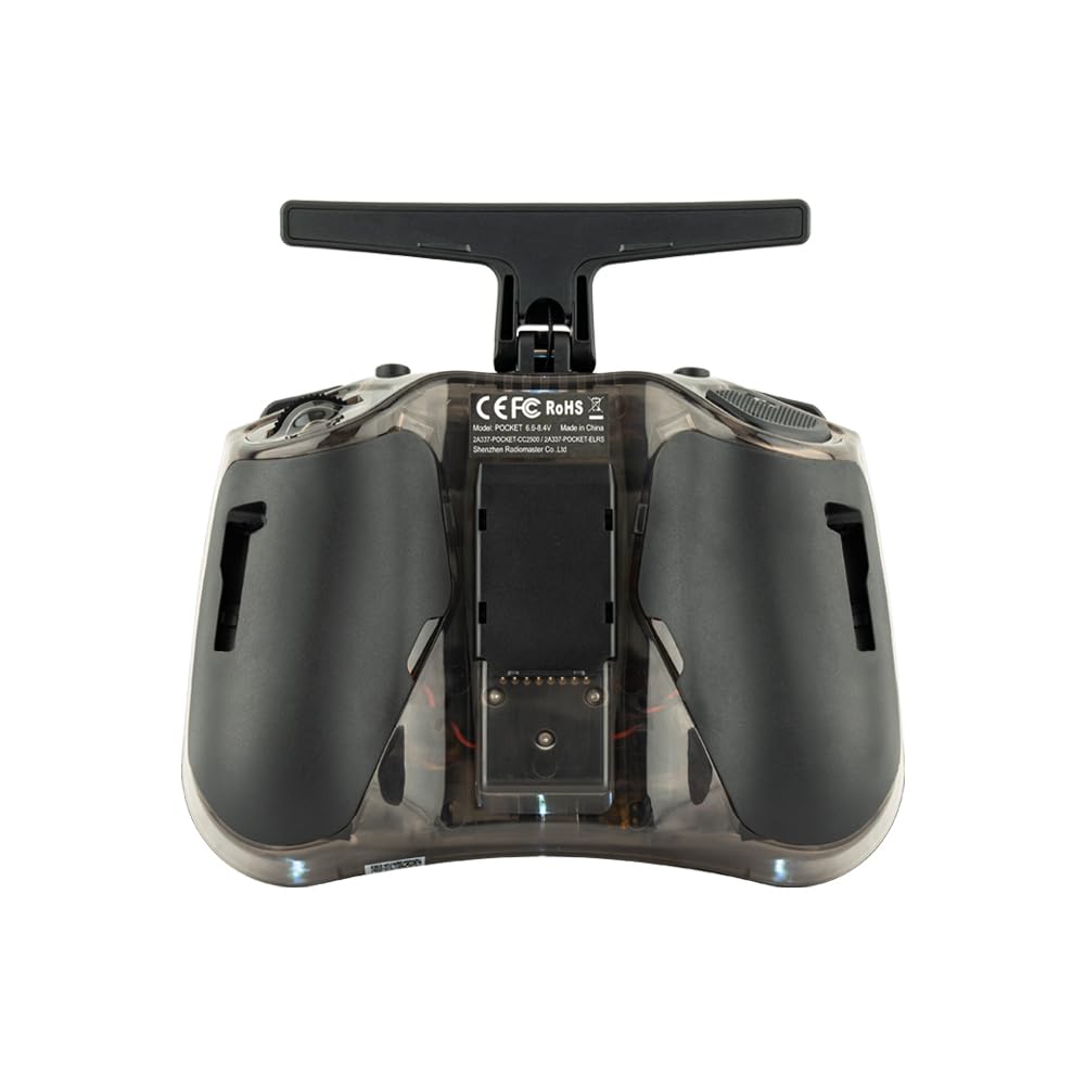 RotorLogic RadioMaster Pocket carry pouch and USB-C cable for ready use.