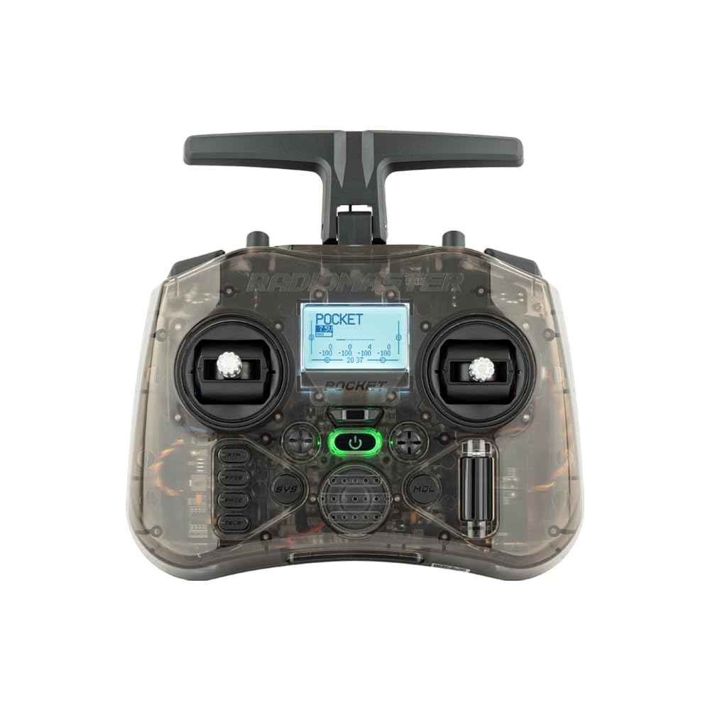 RotorLogic RadioMaster Pocket front view highlights compact design for on-the-go pilots.