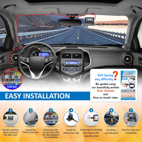 ROVE cable loom routed behind trim for hidden wiring and clean dashboard look