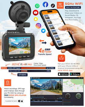 ROVE R2-4K PRO night vision enhances low-light recording clarity