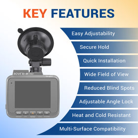 ROVE suction cup mount compatible with multiple ROVE models for flexible installation.