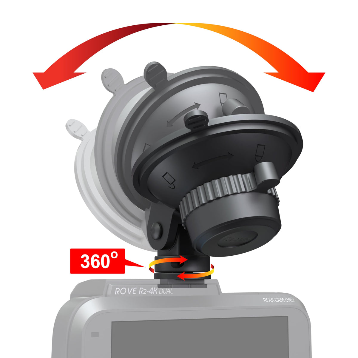 ROVE mount allows quick transfer between vehicles for seamless camera setup.