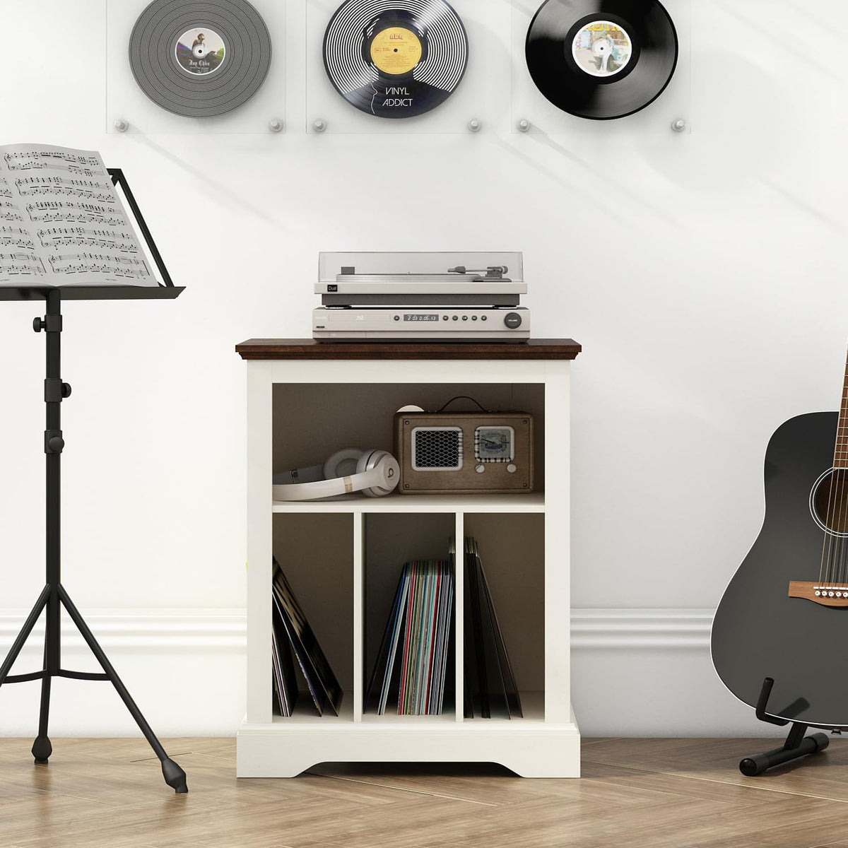 RowyPoey stand in living room for stylish display and storage.