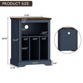 RowyPoey spacious second shelf supports decor, snacks, or extra gear.