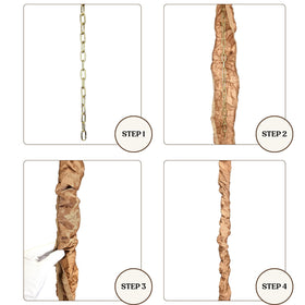 Royal Designs cord cover alongside a ruler showing the full four-foot length