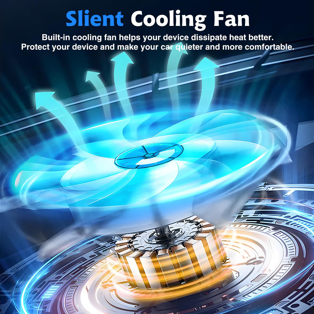 RoyPow cooling fan vent detail for quiet temperature-controlled operation