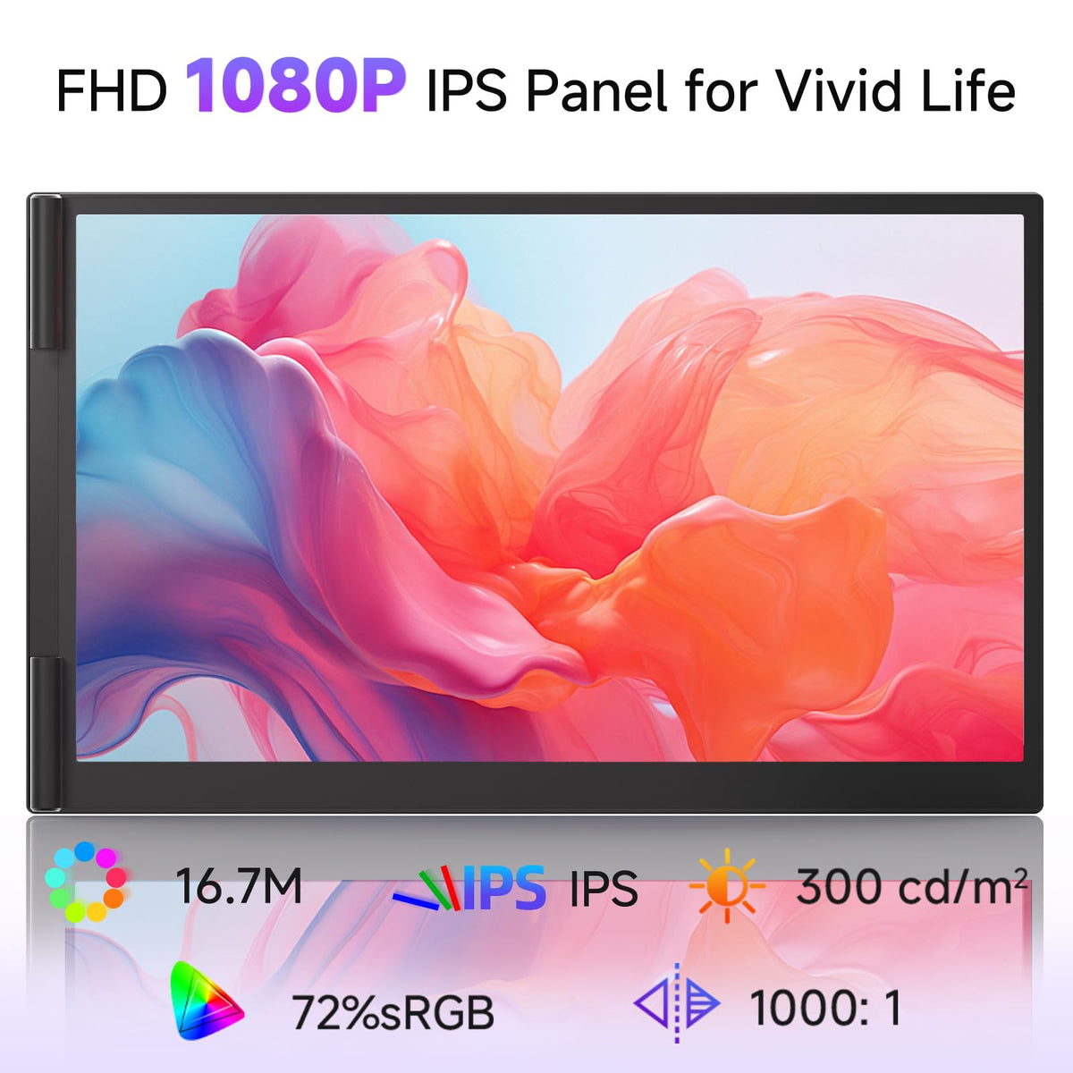 ROYY 1080p FHD IPS panel with vivid visuals