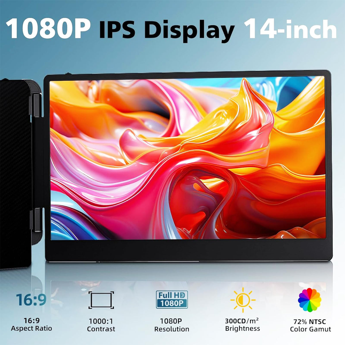 ROYY 14-inch FHD IPS display with vivid visuals for multitasking.