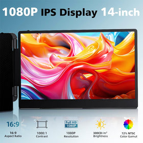 ROYY 14-inch FHD IPS display with vivid visuals for multitasking.