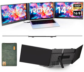 ROYY 14-inch screen extender ultra-thin profile boosts portable productivity.