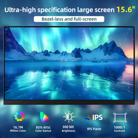 ROYY 15.6-inch portable monitor folded setup enables compact dual-screen productivity