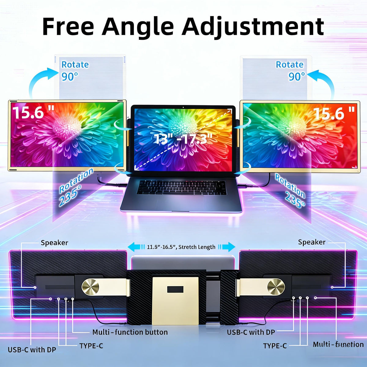 ROYY detachable screens enable portable dual monitor use during travel