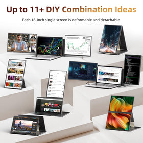 ROYY Laptop Screen Extender rotation supports portrait or landscape layouts.