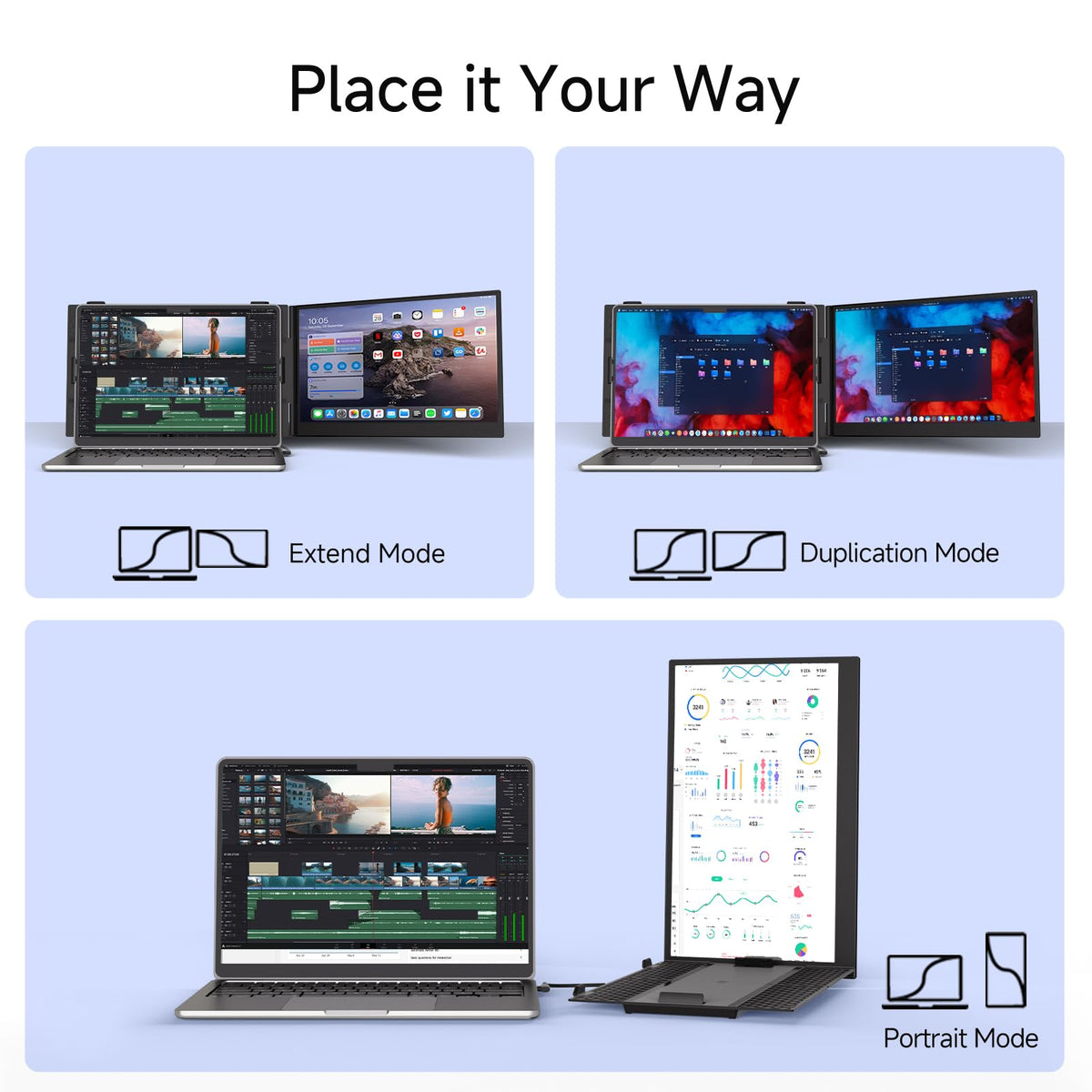 ROYY USB-C and HDMI plug-and-play connectivity