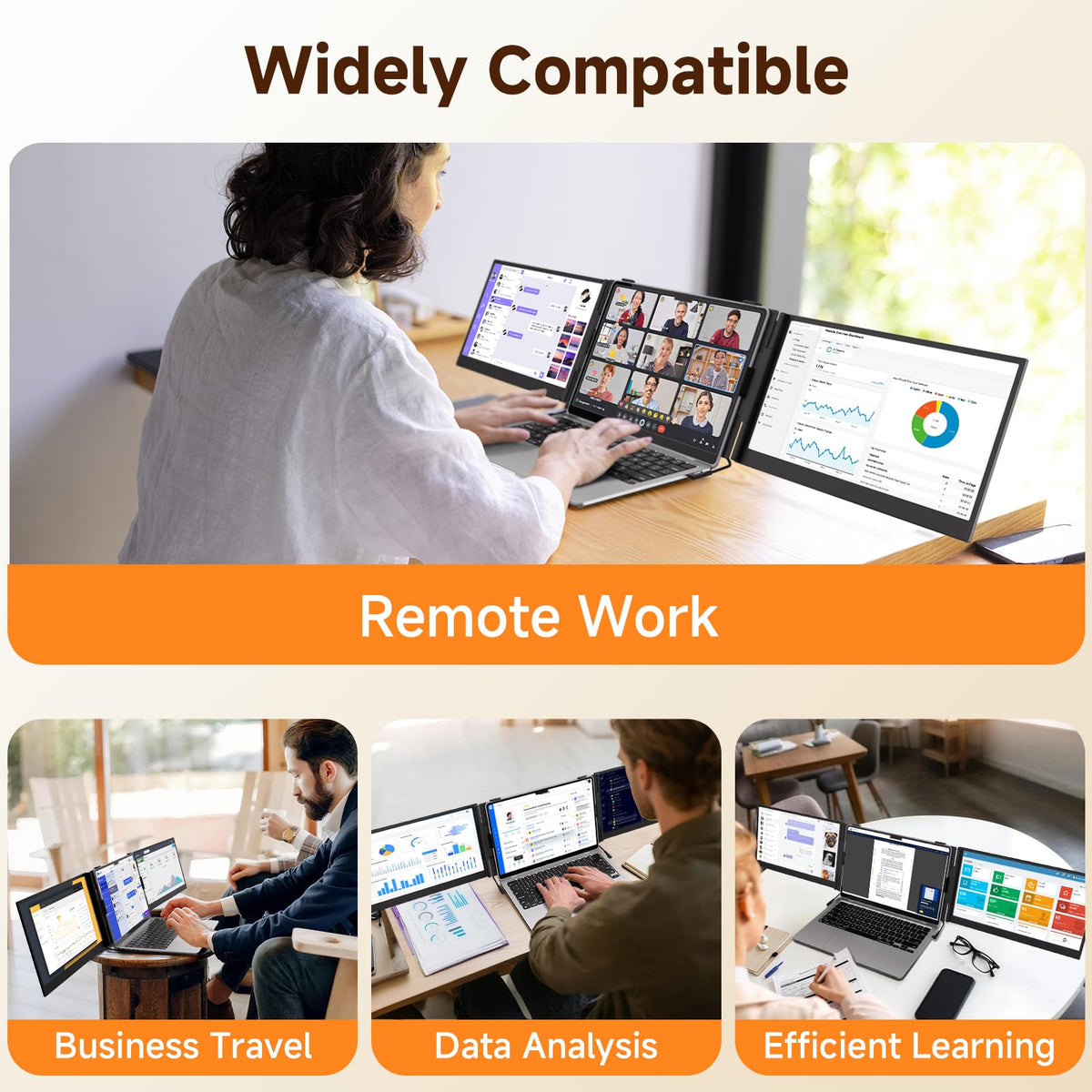 ROYY fits 13-17 inch laptops for broad compatibility and easy setup.