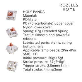 ROZELLA HOME stainless steel extended spring detail highlighting 67g force and stable rebound