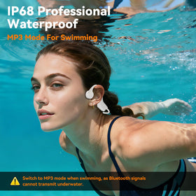RR SPORTS close-up of bone conduction pad highlighting secure audio transfer benefit